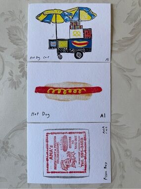 Anastasia Inciardi Pizza Box, Hot Dog Cart & Hot Dog Mini Prints